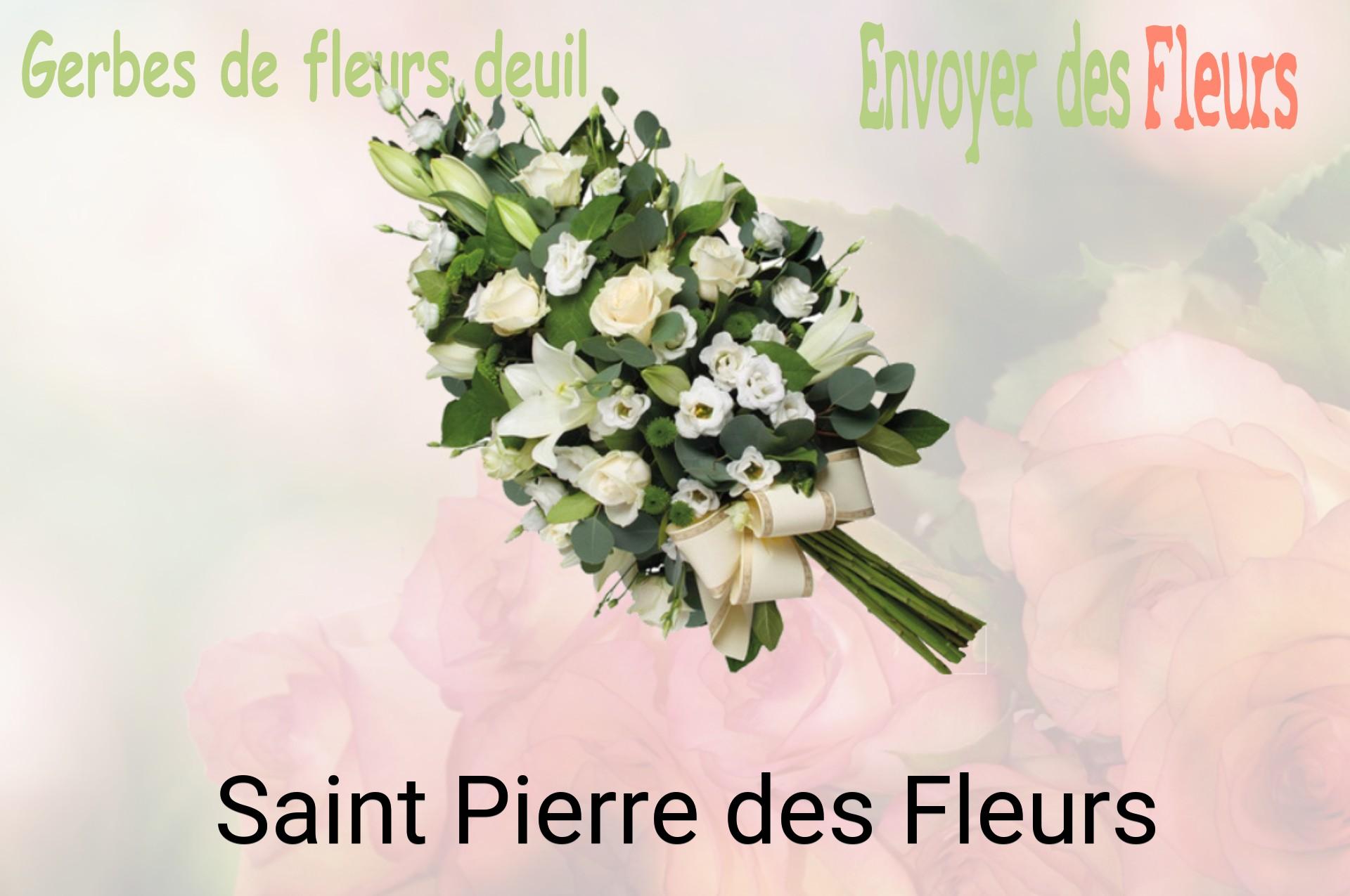 Gerbe de fleurs de deuil livrée à Saint-Pierre-des-Fleurs